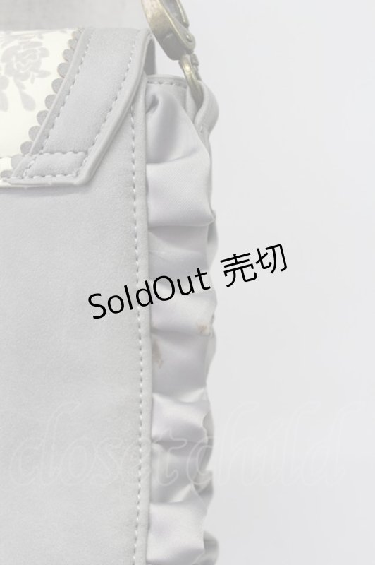 画像6: axes femme / フラワーシルエットフリルショルダーバッグ  グレー T-26-03-02-016-AX-BG-SA-ZTK046 (6)