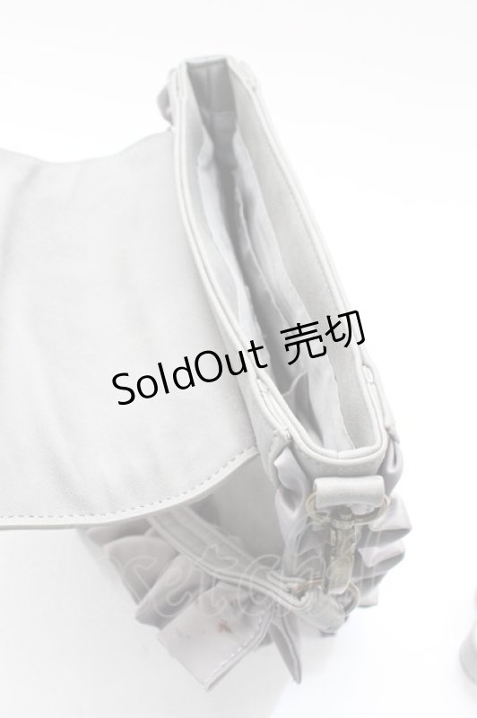 画像8: axes femme / フラワーシルエットフリルショルダーバッグ  グレー T-26-03-02-016-AX-BG-SA-ZTK046 (8)