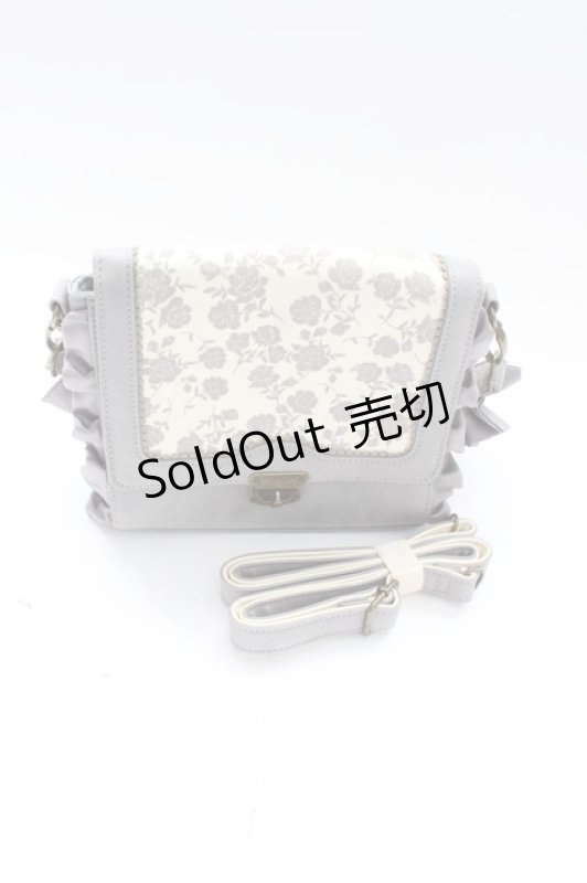 画像9: axes femme / フラワーシルエットフリルショルダーバッグ  グレー T-26-03-02-016-AX-BG-SA-ZTK046 (9)