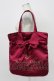 画像1: Maison de FLEUR / リボントートバッグ  ボルドー T-26-03-02-018-LO-BG-SA-ZT (1)