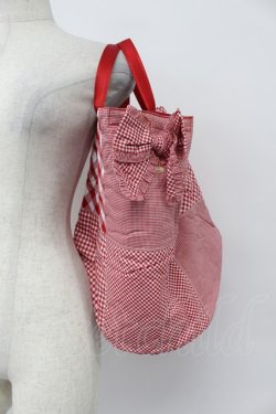 画像2: PINK HOUSE / ギンガムチェックパッチワークバケツバッグ  レッド T-26-03-02-024-LO-BG-SA-ZT