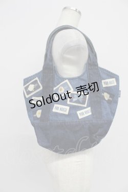 画像1: PINK HOUSE / ワッペンハンドバッグ  青デニム T-26-03-02-027-LO-BG-SA-ZT