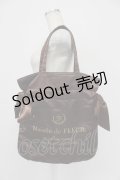 Maison de FLEUR / ダブルリボンギャザートートバッグ  ブラウン T-26-03-02-029-LO-BG-SA-ZTK042