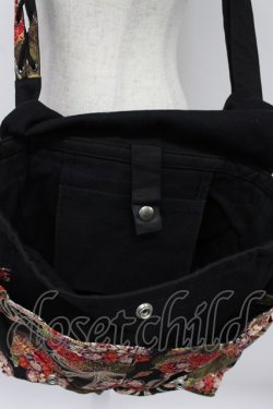 画像4: kikou / レースアップ和柄ショルダーバッグ  ブラック T-26-03-02-030-GO-BG-SA-ZT