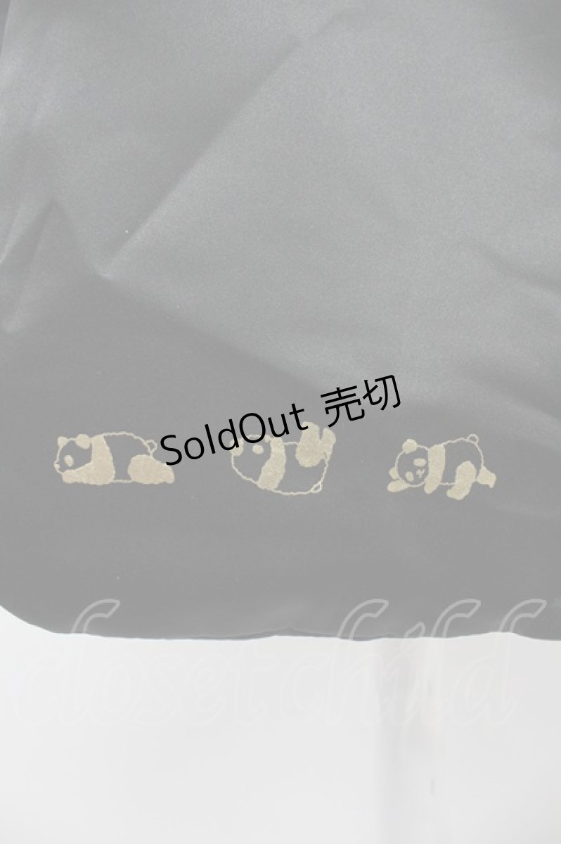 画像3: Maison de FLEUR / パンダチャーム付きダブルリボントートバッグ  黒 T-26-03-02-031-LO-BG-SA-ZTK046 (3)