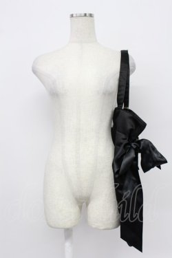 画像5: Maison de FLEUR / パンダチャーム付きダブルリボントートバッグ  黒 T-26-03-02-031-LO-BG-SA-ZT