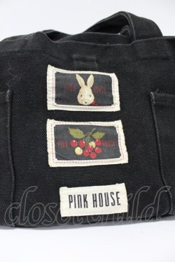画像4: PINK HOUSE / ワッペンミニトートバッグ  黒 T-26-03-02-032-LO-BG-SA-ZT