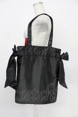 画像2: 水曜日のアリス / サテンリボントート  ブラック T-26-03-02-033-PU-BG-SA-ZT