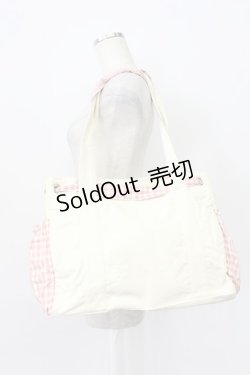 画像2: PINK HOUSE / ギンガムチェックリボントートバッグ  ピンク T-26-03-02-001-LO-BG-SA-ZT