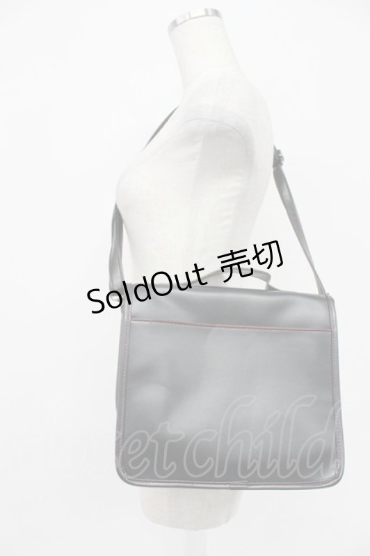 画像2: Deorart / スペードモチーフショルダーバッグ  黒Ｘシルバー T-26-03-02-039-PU-BG-SA-ZTK046 (2)