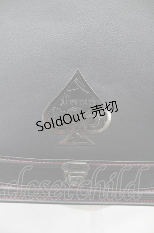 画像4: Deorart / スペードモチーフショルダーバッグ  黒Ｘシルバー T-26-03-02-039-PU-BG-SA-ZTK046 (4)