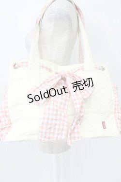 画像3: PINK HOUSE / ギンガムチェックリボントートバッグ  ピンク T-26-03-02-001-LO-BG-SA-ZT