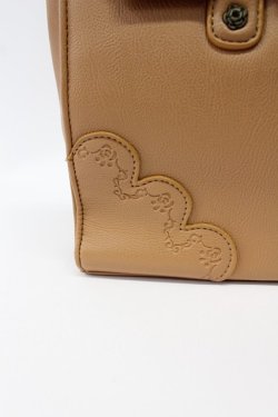 画像5: axes femme / スカラップリボン薔薇型押し2WAYトートバッグ  ベージュ T-26-03-02-005-AX-BG-SA-ZT