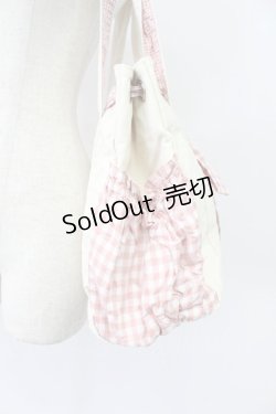 画像5: PINK HOUSE / ギンガムチェックリボントートバッグ  ピンク T-26-03-02-001-LO-BG-SA-ZT