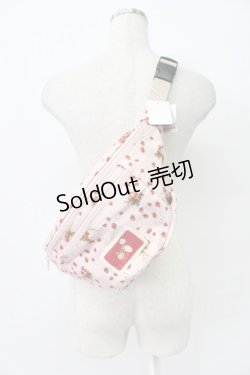 画像1: PINK HOUSE / いちご柄ウエストポーチ  ピンク T-26-03-02-011-LO-BG-SA-ZT