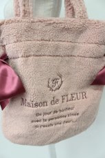画像2: Maison de FLEUR / ボアダブルリボントートバッグ  ピンク T-26-03-02-013-LO-BG-SA-ZTK042 (2)