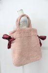 画像3: Maison de FLEUR / ボアダブルリボントートバッグ  ピンク T-26-03-02-013-LO-BG-SA-ZTK042 (3)