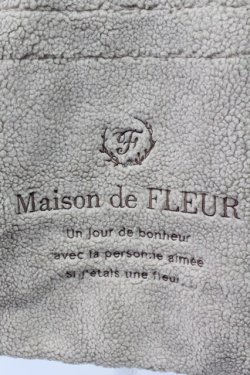 画像2: Maison de FLEUR / ボアダブルリボントートバッグ  ベージュ T-26-03-02-014-LO-BG-SA-ZT