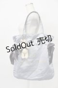 Maison de FLEUR / ラビットチャーム付きダブルリボントートバッグ  グレーＸアイボリー T-26-03-02-015-LO-BG-SA-ZT