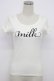 画像1: MILK / MILKロゴTee  オフ×ブラック T-26-03-06-001-ML-TS-SA-ZT (1)