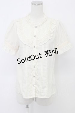 画像1: axes femme / スタンド襟レースブラウス  アイボリー T-26-03-06-003-AX-BL-SA-ZT