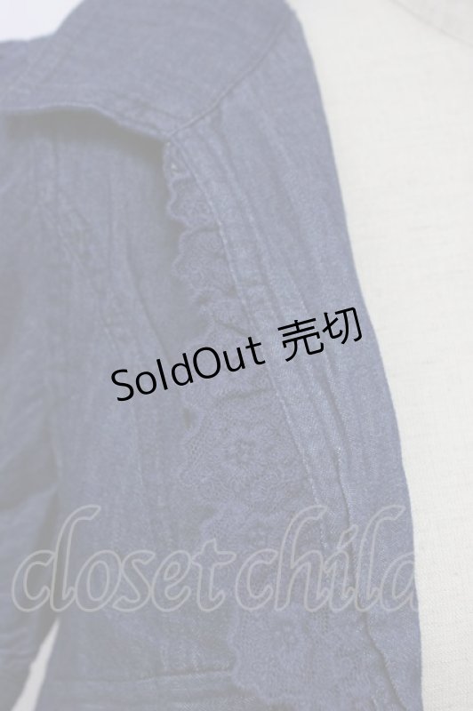 画像4: axes femme / フリルシャツ風ボレロ  青デニム T-26-03-06-022-AX-TO-SA-ZT637 (4)