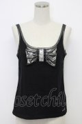 MILK / メタリックキャミソール  ブラック T-26-03-06-023-ML-BL-SA-ZT