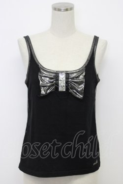 画像1: MILK / メタリックキャミソール  ブラック T-26-03-06-023-ML-BL-SA-ZT