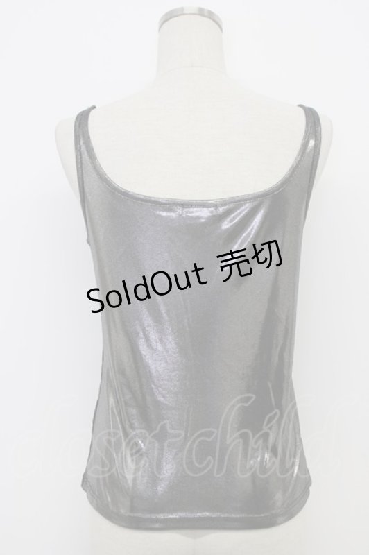 画像2: MILK / メタリックキャミソール  ブラック T-26-03-06-023-ML-BL-SA-ZT637 (2)