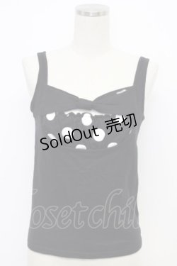 画像1: MILK / ドットリボンキャミソール  ブラック T-26-03-06-024-ML-TO-SA-ZT