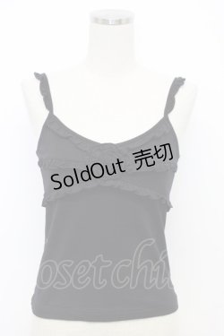画像1: MILK / フリルローズキャミ  ブラック T-26-03-06-025-ML-TO-SA-ZT