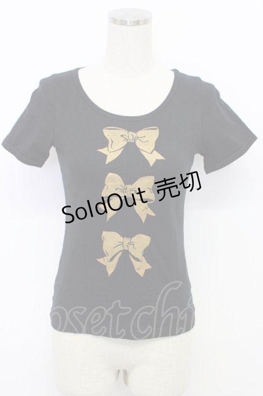 画像1: MILK / リボンズ  ブラック T-26-03-06-029-ML-TO-SA-ZT637 (1)