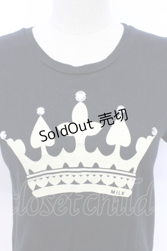 画像3: MILK / クラウンTシャツ  ブラック T-26-03-06-031-ML-TS-SA-ZT637 (3)