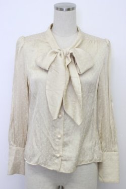 画像1: MILK / スター柄リボンタイブラウス  ベージュ T-26-03-06-004-ML-BL-SA-ZT