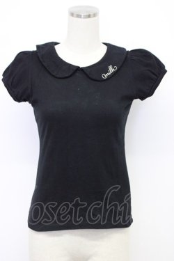 画像1: MILK / ラウンドカラーパフトップス  ブラック T-26-03-06-033-ML-TO-SA-ZT