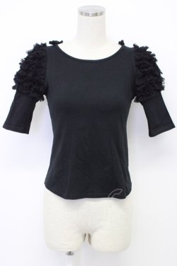 画像1: MILK / /ファニーフリルトップス  ブラック T-26-03-06-036-ML-TO-SA-ZT