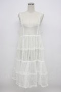 Candy Stripper / ROMANESQUE FRILL CAMISOLE DRESS  白 T-26-03-06-037-PU-OP-SA-ZT
