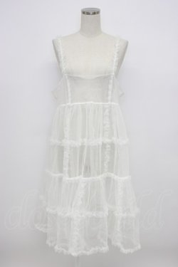 画像1: Candy Stripper / ROMANESQUE FRILL CAMISOLE DRESS  白 T-26-03-06-037-PU-OP-SA-ZT