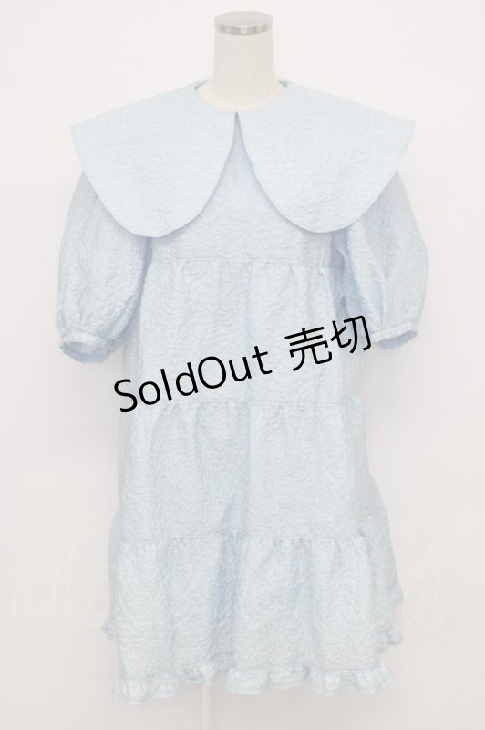 画像1: Candy Stripper / 丸襟半袖ワンピース  サックス T-26-03-06-040-PU-OP-SA-ZT638 (1)