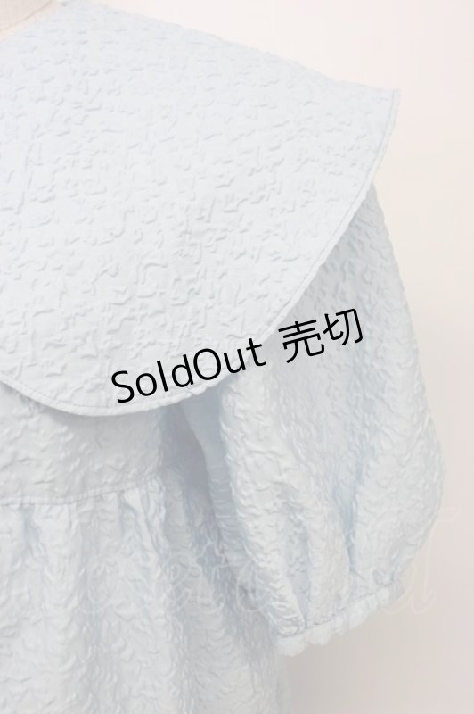 画像3: Candy Stripper / 丸襟半袖ワンピース  サックス T-26-03-06-040-PU-OP-SA-ZT638 (3)