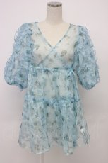 画像1: Candy Stripper / BABY RABBIT CACHE-COEUR DRESS  サックス T-26-03-06-041-PU-OP-SA-ZT637 (1)