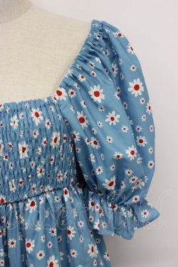 画像3: Candy Stripper / TINY DAISY PUFF SLEEVE DRESS 2 青Ｘ白 T-26-03-06-042-PU-OP-SA-ZT