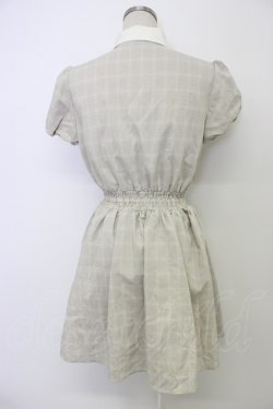 画像2: Ank Rouge / パールボタンチェック半袖ワンピース  ブラウン T-26-03-06-043-CA-OP-SA-ZT