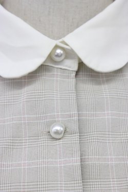 画像5: Ank Rouge / パールボタンチェック半袖ワンピース  ブラウン T-26-03-06-043-CA-OP-SA-ZT