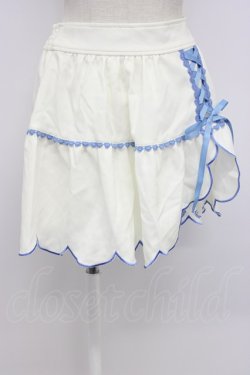 画像1: LIZ LISA / 編み下げスカラップスカパン  アイボリーＸ青 T-26-03-06-049-LO-PA-SA-ZT