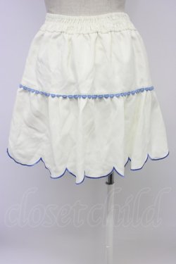 画像2: LIZ LISA / 編み下げスカラップスカパン  アイボリーＸ青 T-26-03-06-049-LO-PA-SA-ZT