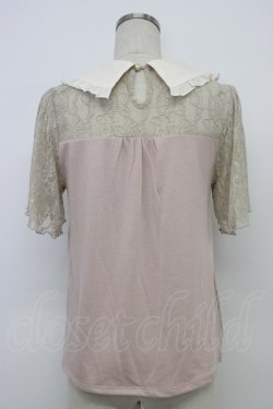 画像2: axes femme / ギンガムチェックレースプルオーバー  ピンク T-26-03-06-008-AX-TO-SA-ZT