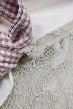 画像4: axes femme / ギンガムチェックレースプルオーバー  ピンク T-26-03-06-008-AX-TO-SA-ZT