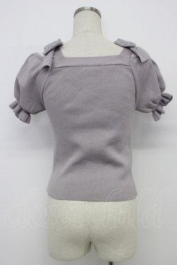 画像2: evelyn / ストーンリボンニットトップス  ラベンダー T-26-03-06-009-LO-TO-SA-ZT