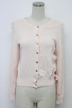 画像1: MILK / MILKハートボタンカーディガン  ピンク T-26-03-06-011-ML-TO-SA-ZT